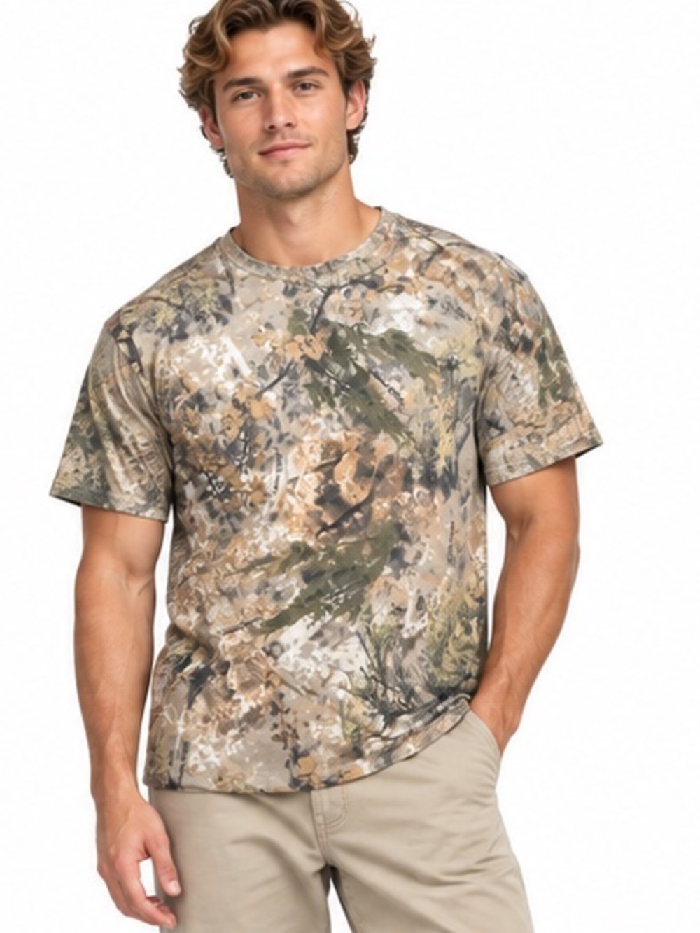 Cabela’s Zonz Camo Men’s XL Realtree Style Short Sleeve Hunting T-Shirt